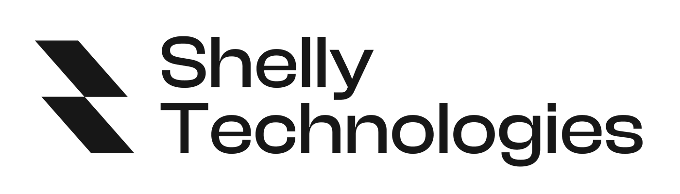 Shelly Technologies wordmark on a fully transparent background